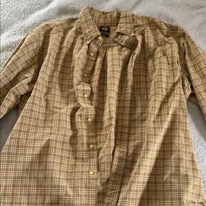 Dockers Tan Plaid Men's Casual Shirt